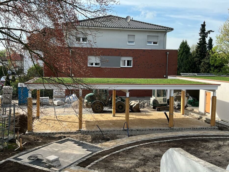 Carportanlage mit Garage